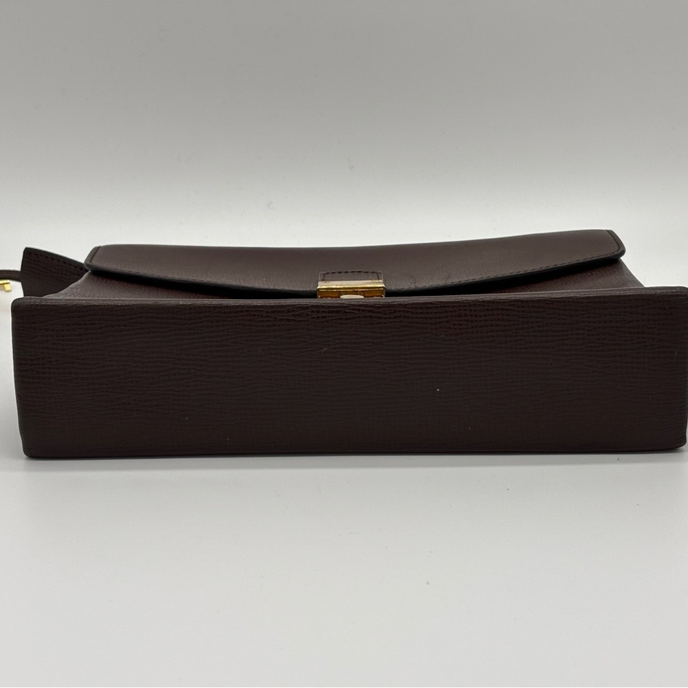 Vintage Celine Brown Leather Clutch with Strap - Picture 7 of 11